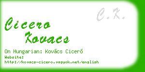 cicero kovacs business card